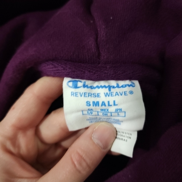 Purple Champion Reverse Weave Sweatshirt Sz Small - Picture 6 of 7